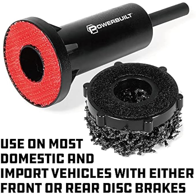 ريحني مجموعة إعادة التغطية لدوار الفرامل Powerbuilt تنظيف تلميع إزالة الصدأ والأوساخ ملحق مثقاب 13 قطعة 940382 - Image 3