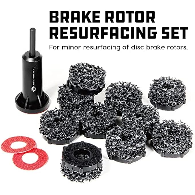 ريحني مجموعة إعادة التغطية لدوار الفرامل Powerbuilt تنظيف تلميع إزالة الصدأ والأوساخ ملحق مثقاب 13 قطعة 940382 - Image 2