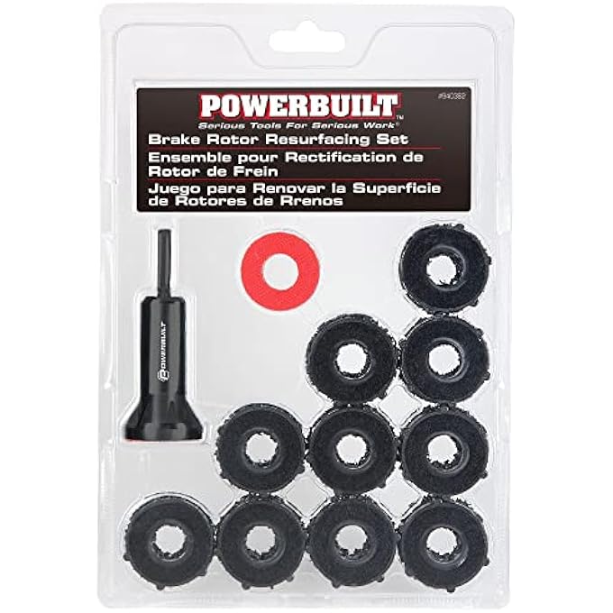 ريحني مجموعة إعادة التغطية لدوار الفرامل Powerbuilt تنظيف تلميع إزالة الصدأ والأوساخ ملحق مثقاب 13 قطعة 940382 - Image 5