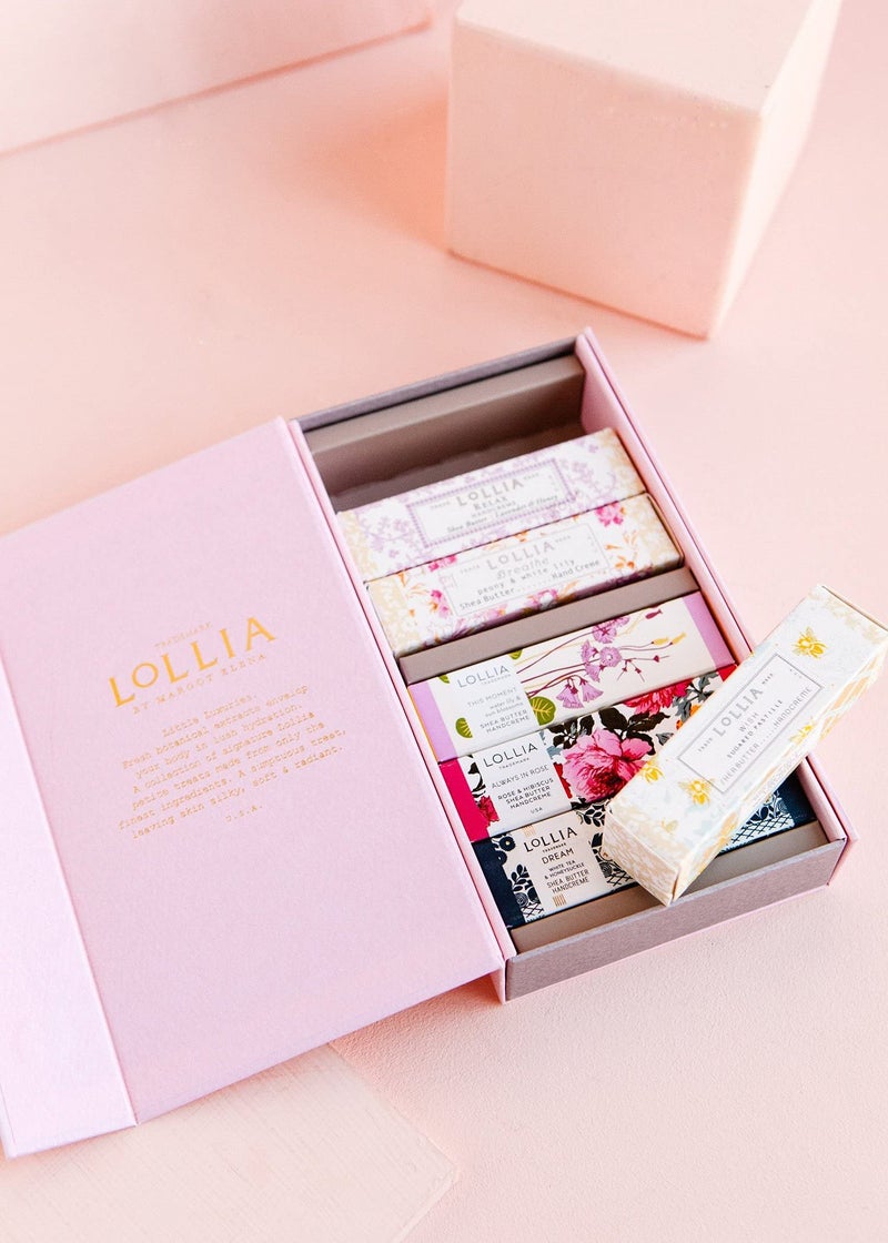 LOLLIA Petite Treat Handcreme Gift Set with Always in Rose, Breathe, Dream, Relax, This Moment & Wish, Scented Hand Cream for Women, Moisturizing Lotion for Dry Hands, Quick Absorbing Skin Care - Image 2