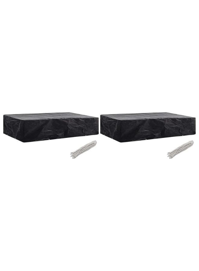 vidaxl vidaXL Garden Sunlounger Cover 2 pcs 8 Eyelets 218x77x55 cm  - Image 1