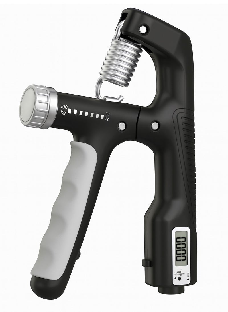 SHAYDX Adjustable Hand Grip Strengthener with Digital Counter – Grip Strength Trainer & Forearm Exerciser (10–100kg) for Muscle Building & Injury Recovery - Image 1