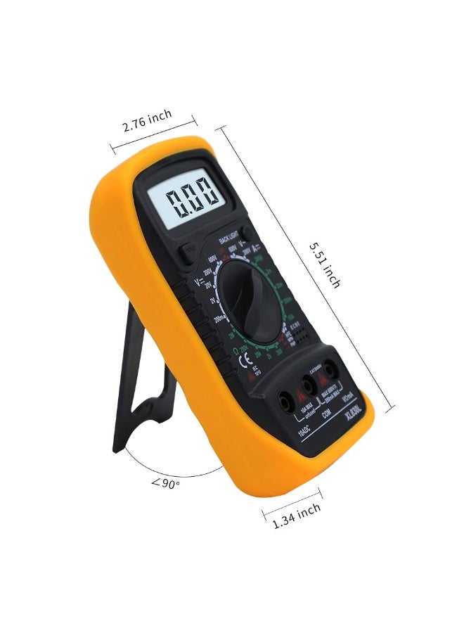 FIXER Electrical Digital Multimeter Handheld Data Hold Electronic Amp Volt Current Ohm Voltage Meter for Transistor Test & Diode Test Support Backlight Screen - Image 3
