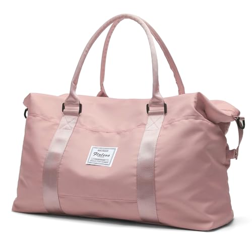 HYC00 Travel Duffel Bag,Weekender Overnight Bag for Women,Carry-on Bag with Wet Pocket,Gym Bag,Extra Large,Pink - Image 1