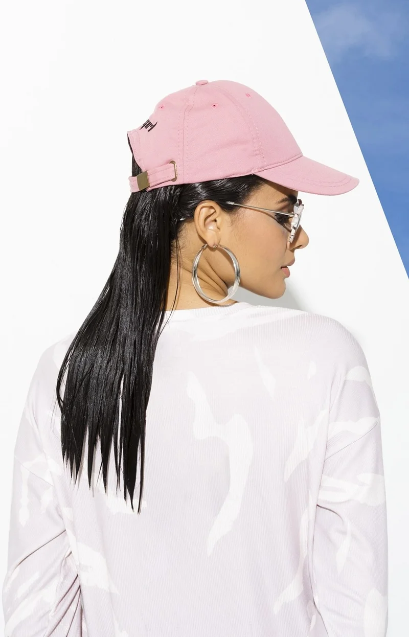 For You Accessories Babygirl Embroidered Back Brim Baseball Pink Hat S27112