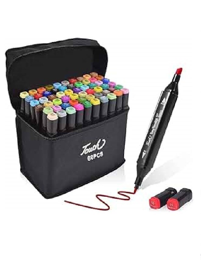 Touch Color touch bag 60pcs felt-tip pen has two sides, thin side and thick side  - Image 2