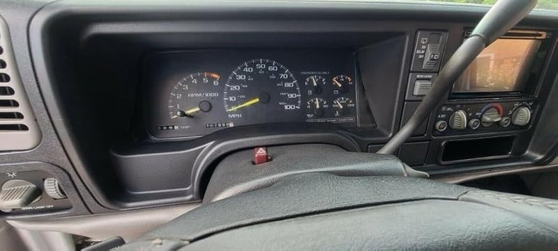 مجموعة لوحة لوحة القيادة المزدوجة الدين السوداء مع حزمة الأسلاك لشاحنات وسيارات الدفع الرباعي من GMC 1995-2002 - Image 4