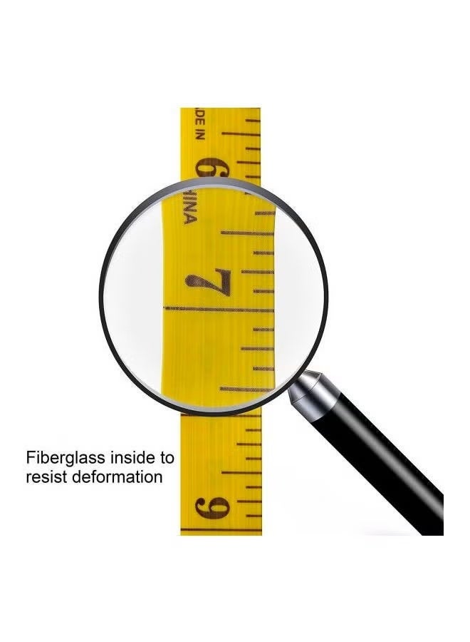 EFUMKE 3-meter PVC soft measuring tape, 300cm x 120inch, thickened, yellow for tailors, white for measuring height. - Image 4