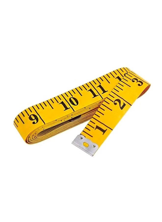EFUMKE 3-meter PVC soft measuring tape, 300cm x 120inch, thickened, yellow for tailors, white for measuring height. - Image 1