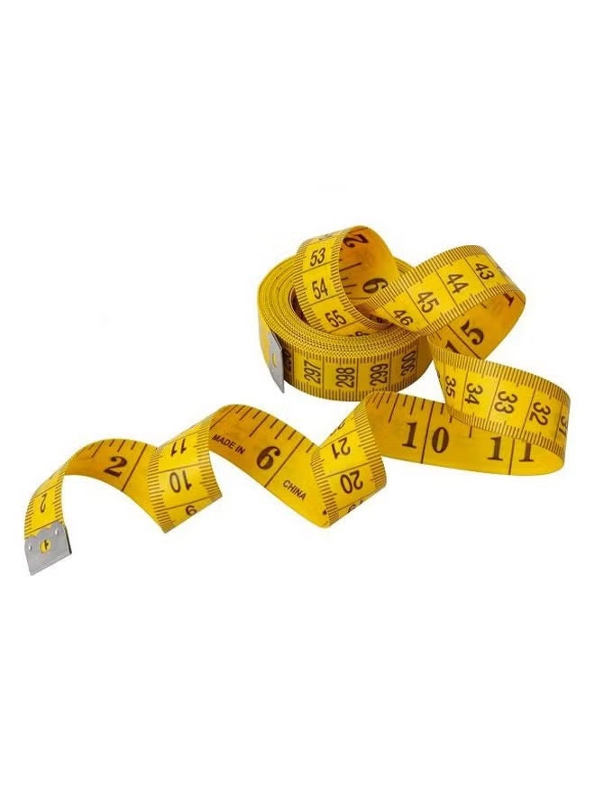EFUMKE 3-meter PVC soft measuring tape, 300cm x 120inch, thickened, yellow for tailors, white for measuring height. - Image 5