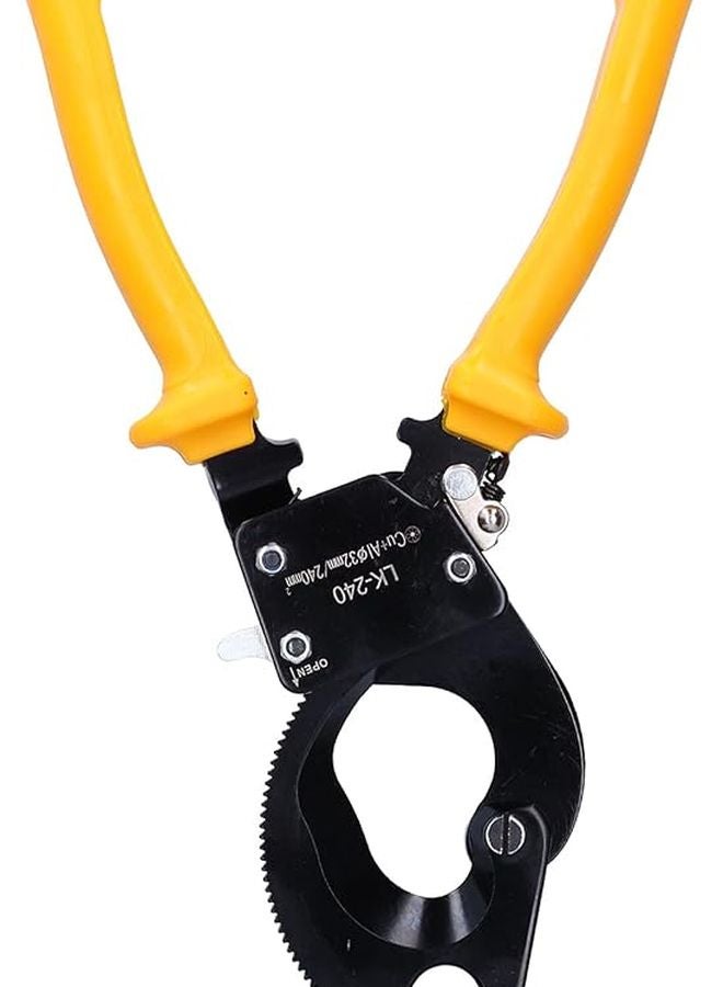 قواطع الكابلات الثقيلة ذات آلية الترس من الفولاذ عالي الكربون ومقابض من البلاستيك PC لأدوات الكهربائيين - Image 1