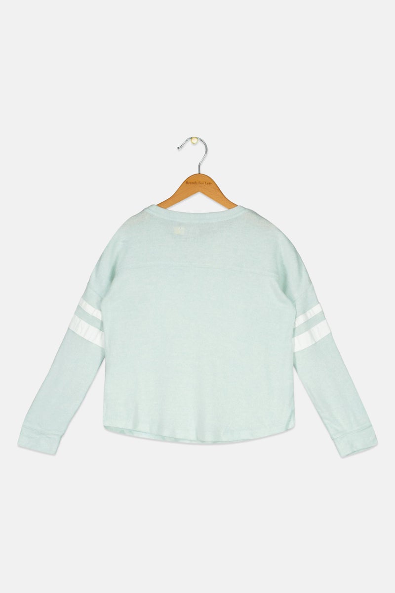 Rumi + Ryder Kids Girl Sequins Long Sleeves Top, Mint Green - Image 2