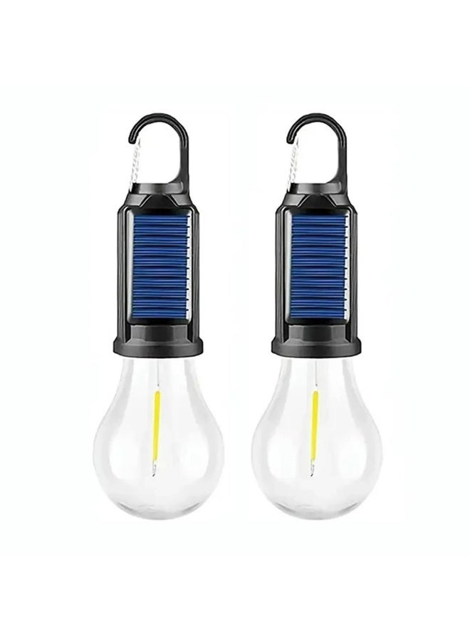 تراديو فانوس تخييم LED قابل لإعادة الشحن بالطاقة الشمسية - ضوء خيمة معلق مقاوم للماء مع شحن USB، 3 أوضاع إضاءة - مثالي للتخييم أو المشي لمسافات طويلة أو الطوارئ أو المنزل أو إصلاح السيارة (قطعة واحدة) - Image 1