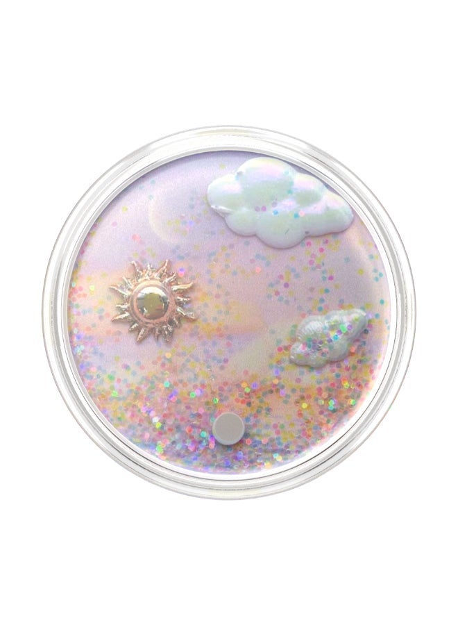 POPSOCKETS مقبض هاتف جل وحامل من PopGrip Premium، قابل للإزالة وإعادة الاستخدام والغسل، يعمل مع جراب بلاستيكي صلب أملس، سهل الإزالة من الأعلى للشحن اللاسلكي - Dreamy Whirl - Image 2