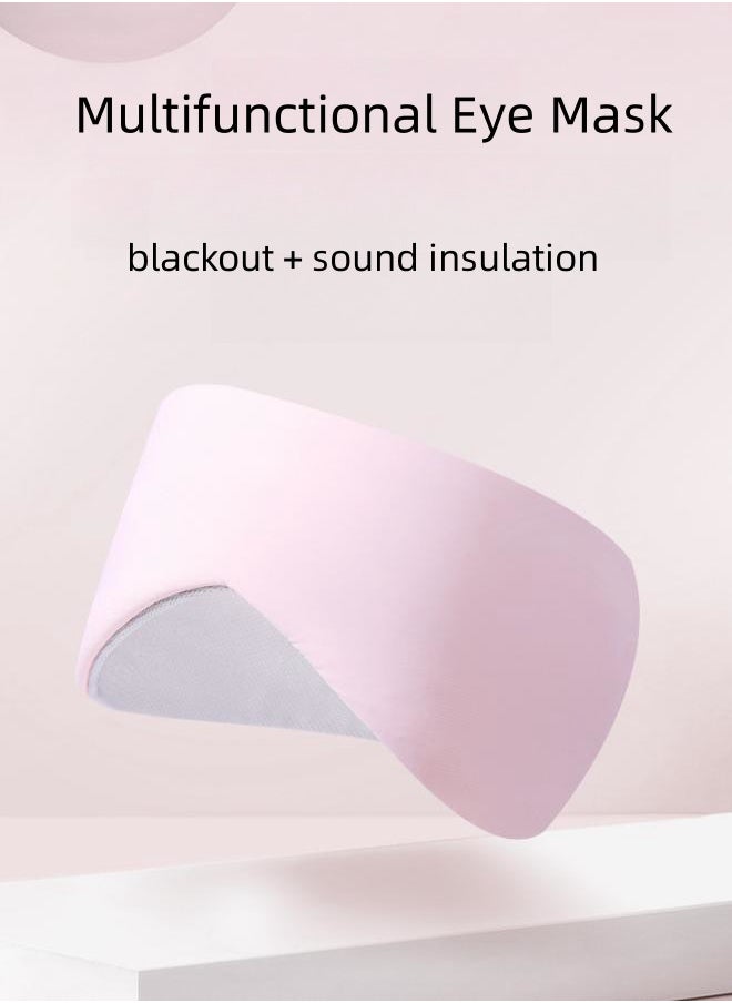 WAOKN - All-inclusive Sleep Eye Mask, Warm and Cool Dual-sense Space Capsule Eye Mask, Light-blocking and Noise-reducing Student Nap, Office and Travel Sleeping Tool (Pink) - Image 1