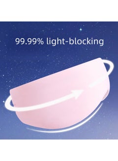 WAOKN All-inclusive Sleep Eye Mask, Warm and Cool Dual-sense Space Capsule Eye Mask, Light-blocking and Noise-reducing Student Nap, Office and Travel Sleeping Tool (Pink)  - Image 4
