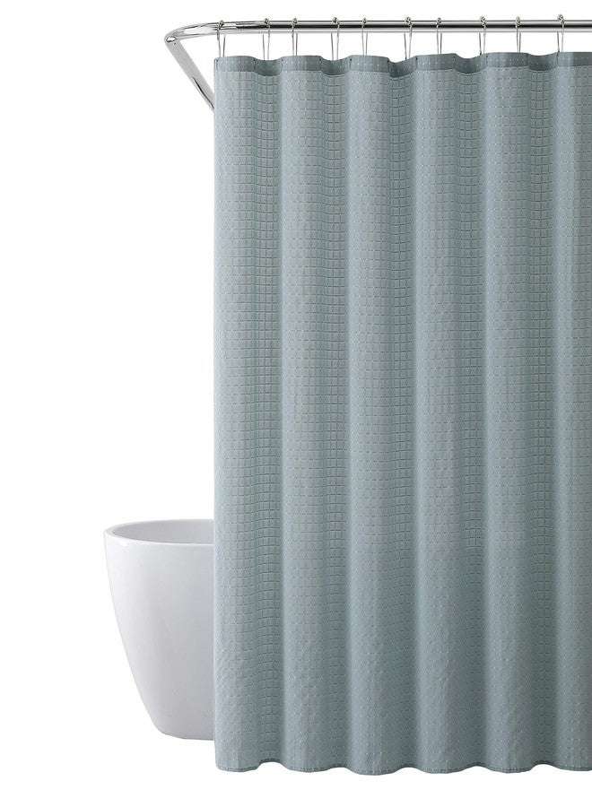 SARO LIFESTYLE Stitched Line Shower Curtain - Image 1