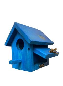 Generic Wooden Birdhouse with Openable Doors - Blue  - Image 1