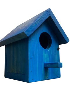 Generic Wooden Birdhouse with Openable Doors - Blue  - Image 2