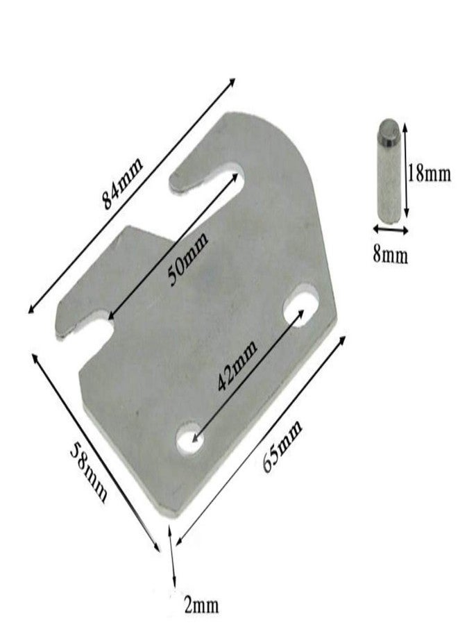lanyinxianzi Universal Wood Bed Rail Hook Plates, Replacement Wooden Bed Parts Bed Rail Fitting Bracket for Beds Frame Bracket Headboard and Footboard Set of 4 - Image 3