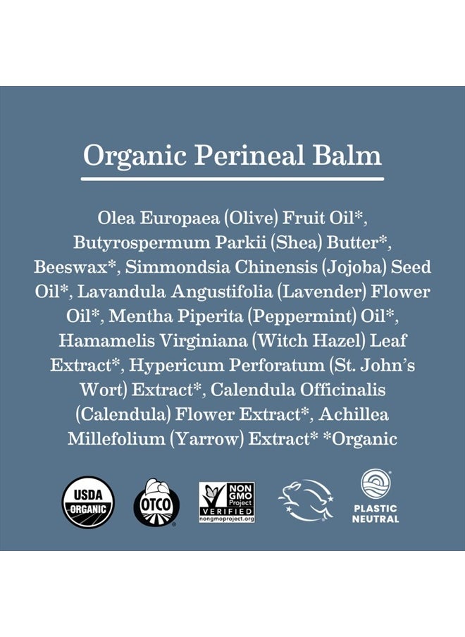 Earth Mama - Organic Perineal Balm | Naturally Cooling Herbal Salve for Pregnancy and Postpartum Relief with Witch Hazel & Calendula, Feminine Care Essentials, Benzocaine & Butane Free, 2-Fluid Ounce - Image 1