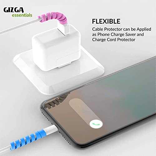 Gizga Essentials Spiral Cable Protector Cord Saver for Mac Charger, iPhone Charger, Wire Protector, Lightweight Durable Flexible Wire Winder for Charging Cables, Data Cables, Earphones, Pack of 20 - Image 4