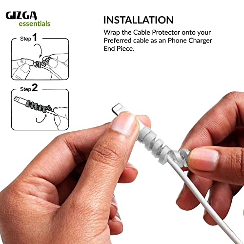 Gizga Essentials Spiral Cable Protector Cord Saver for Mac Charger, iPhone Charger, Wire Protector, Lightweight Durable Flexible Wire Winder for Charging Cables, Data Cables, Earphones, Pack of 20 - Image 5