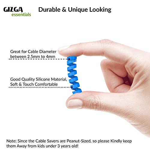 Gizga Essentials Spiral Cable Protector Cord Saver for Mac Charger, iPhone Charger, Wire Protector, Lightweight Durable Flexible Wire Winder for Charging Cables, Data Cables, Earphones, Pack of 20 - Image 3