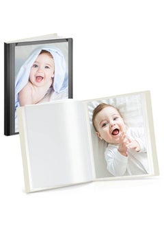 Fintie Photo Album 5X7 Photos 52 Photos Small Mini Capacity Premium Vegan Leather Cover Photo Book Portable Wallet Photo Album For Wedding Family Boys Girls Art Work Raining Hearts  - Image 2