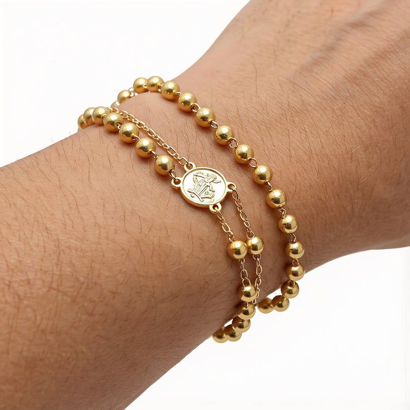 Anti Tarnish Rosary No Irritation No Falling Beads No Sharp Edges 6mm Safe for Daily Use - Image 5