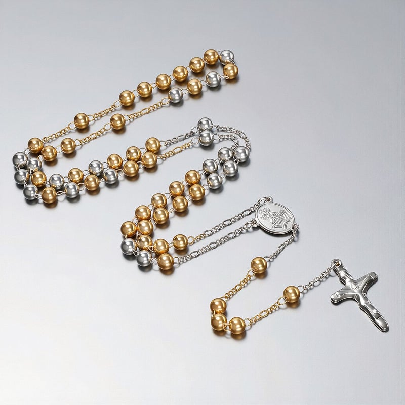 Anti Tarnish Rosary No Irritation No Falling Beads No Sharp Edges 6mm Safe for Daily Use - Image 3