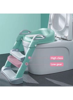 Beauenty Height Adjustable Foldable Toilet Seat, Urinal Back, Training Chair, Ladder With Step Stool, Suitable For Children, Boys, Girls, Toilet Seat Steps (Pink)  - Image 5