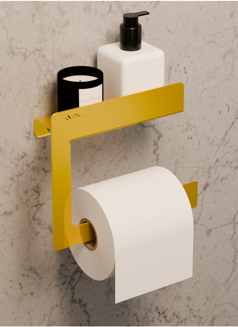 OXINOX Paper Holder with rack stainless steel, 17 cm, color Gold, type S304  - Image 1