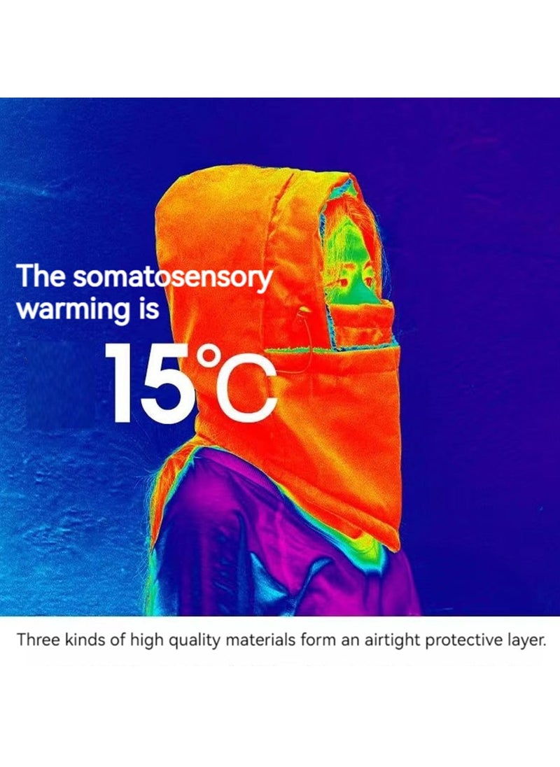 SYOSI - SYOSI Arctic Velvet Thermal Cap Mask, Unisex Warm Fleece Hat In Winter, Outdoor Riding Mask Skiing Sports Thickened Neck Wrap, Winter Fleece Balaclava Ski Tactical Heavyweight, One Size - Image 1