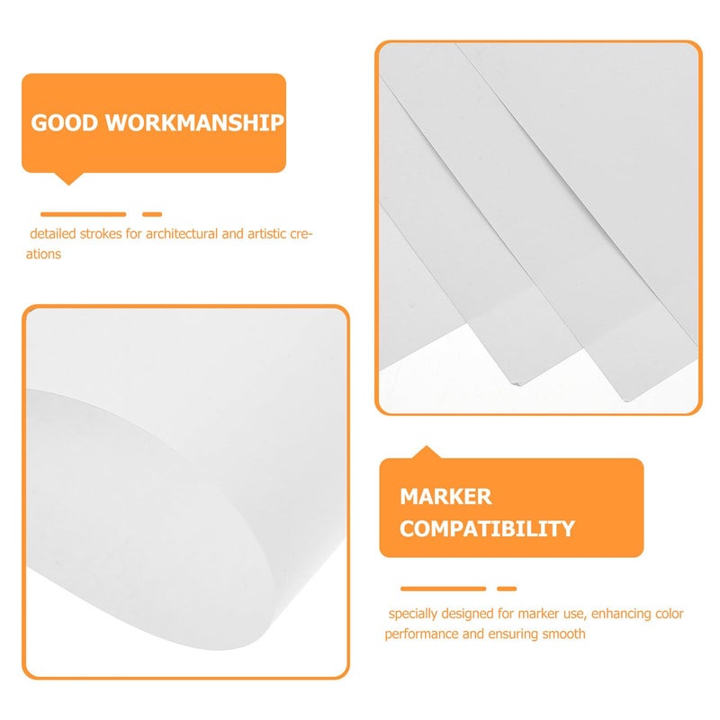 A3 100 Sheets Marker Drawing Paper Pad for Architecture Drafting and Sketching - Image 4