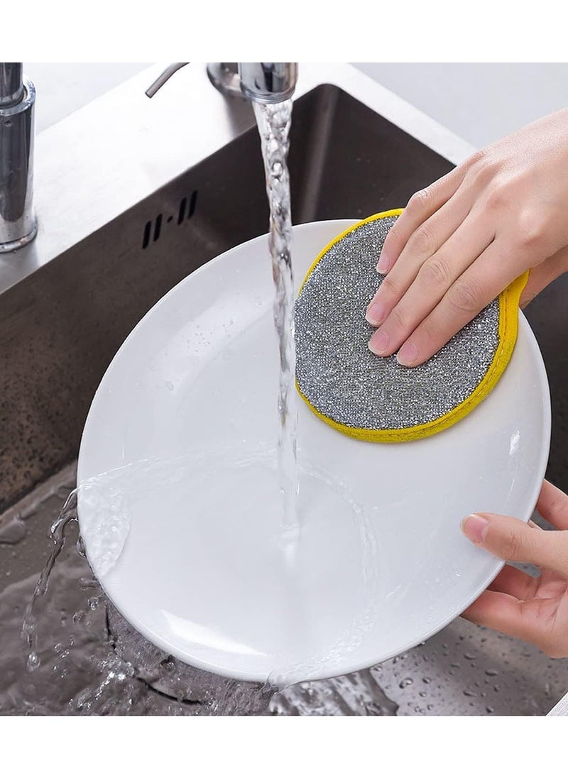 Pamidhar Pamidhar 2in1 Dishwashing Scrub Sponge for KitchenDouble Side Dishwashing Sponge Pan Dishwashing Sponge Reusable Household Cleaning Tools Multicolor Pack of 5  - Image 4