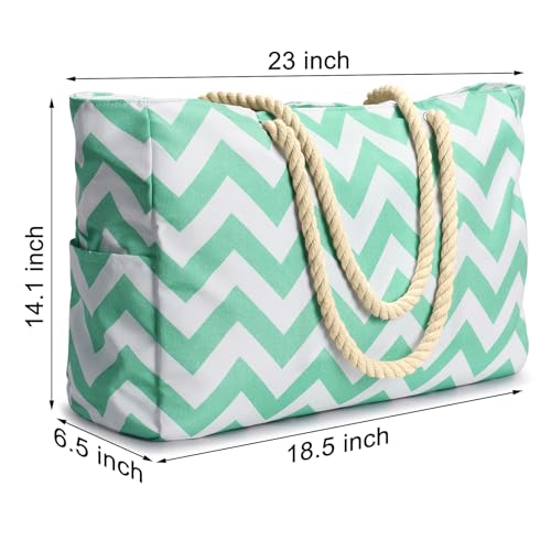 Becokan Beach Bags for Women Large Waterproof Beach Tote Bag Zipper Beach Bags Waterproof Sandproof Swim Pool Bag Large Tote - Image 4
