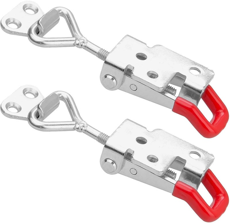 E-TING 2 Pack 4003 Adjustable Toggle Latch Clamp Smoker Latch Clamps 1322Lbs 600Kg Holding Capacity Heavy Duty Large Toggle Latches, Pull Toggle Clamp Latch for Smoker, ToolBox Case etc. - Image 5