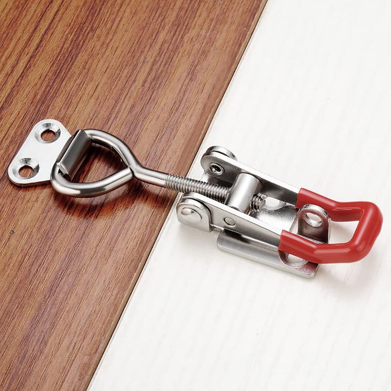 E-TING 2 Pack 4003 Adjustable Toggle Latch Clamp Smoker Latch Clamps 1322Lbs 600Kg Holding Capacity Heavy Duty Large Toggle Latches, Pull Toggle Clamp Latch for Smoker, ToolBox Case etc. - Image 2