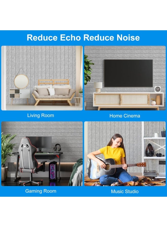 INSIJAM 12 Pack Self-Adhesive Sound Proof Foam Panels - 30cmx30cm High Density Acoustic Foam for Walls Ideal for Acoustic Treatment in Studios Home Theaters and More - Image 5