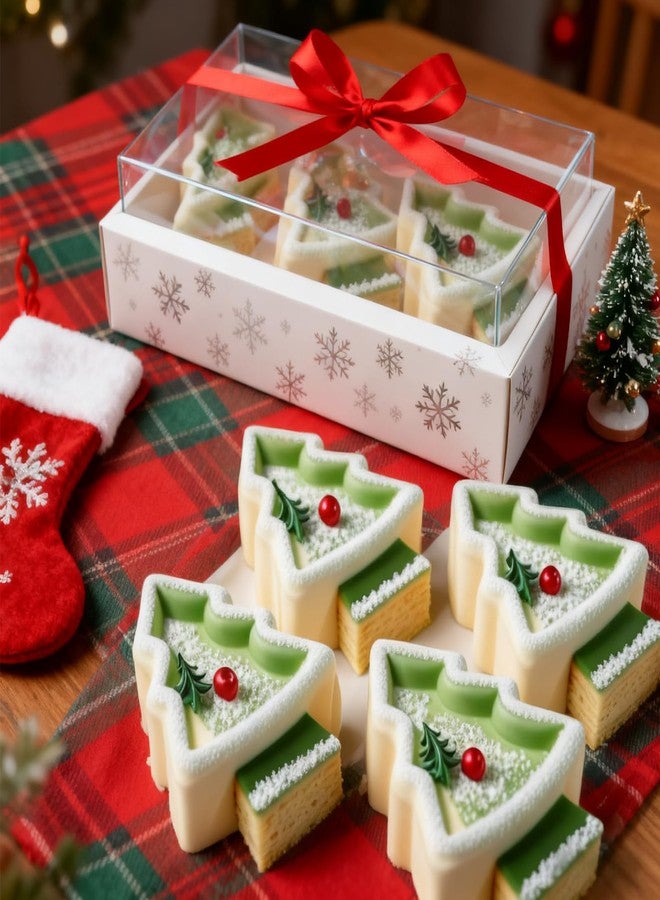 LLPMutu Christmas Tree Silicone Molds Large Xmas Tree Candy Molds 6 cavity Christmas Tree Chocolate Molds Xmas Tree Baking Mold Christmas soap molds for Making Chocolate Candy Cake Jello Ices Soap and Candle - Image 2