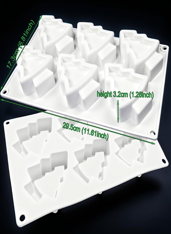 LLPMutu Christmas Tree Silicone Molds Large Xmas Tree Candy Molds 6 cavity Christmas Tree Chocolate Molds Xmas Tree Baking Mold Christmas soap molds for Making Chocolate Candy Cake Jello Ices Soap and Candle - Image 3