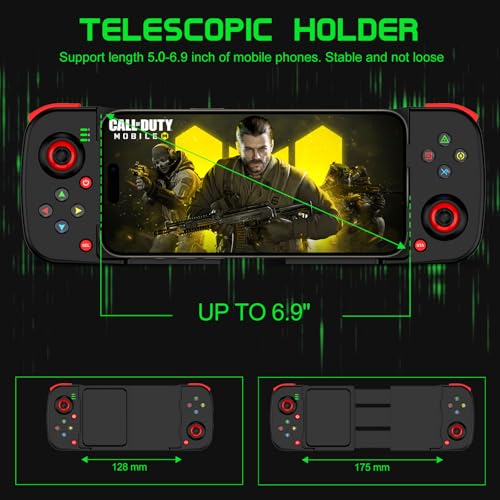 Joso Phone Controller for iPhone/Android Support Phone Case, Mobile Gaming Controller with Ergonomic Design - Wireless Gamepad for Cloud Gaming & PS Remote Play - Image 5