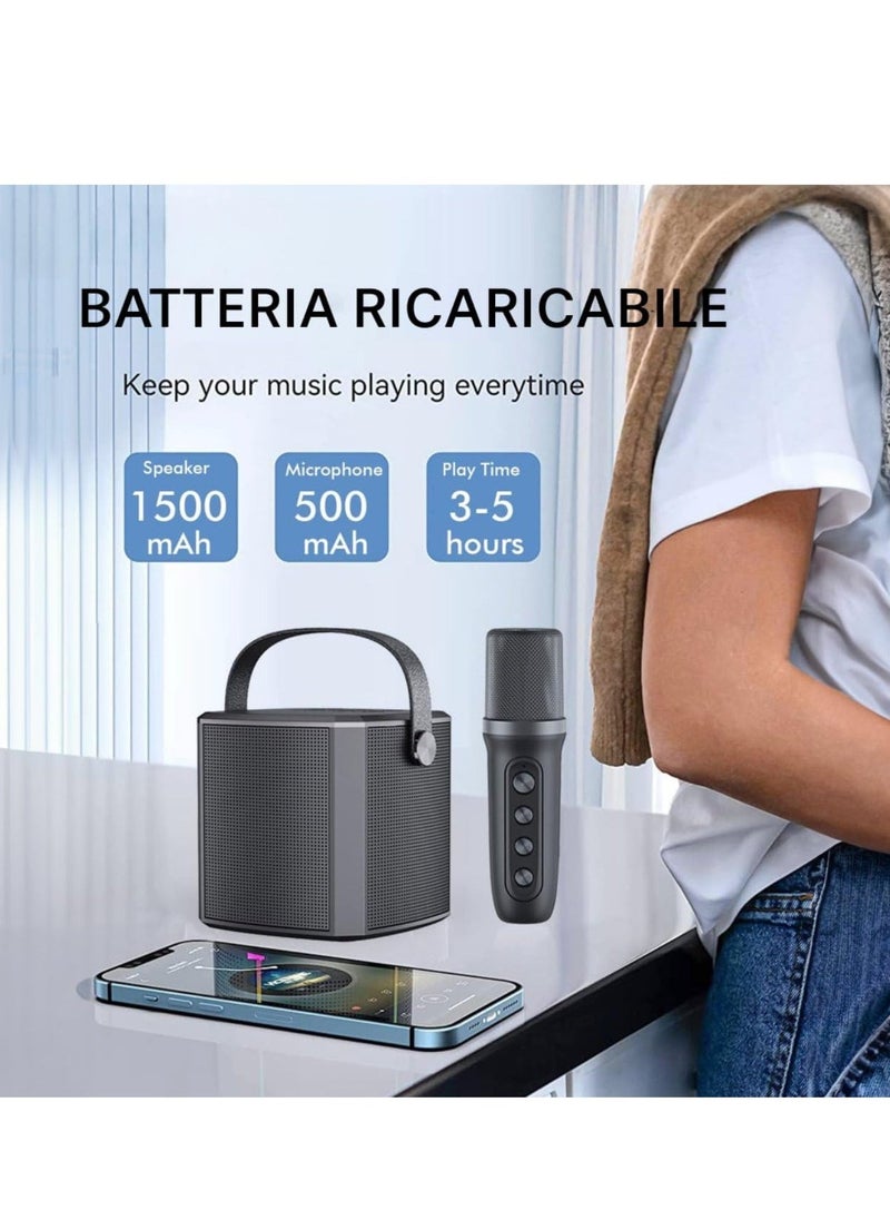 ELTRAZONE Portable Bluetooth Karaoke Speaker with Rechargeable Wireless Microphone, Type-C Charging, Multiple Voice Modes, TF Card Support – Red, Perfect for Parties, Karaoke, and Home Entertainment - Image 3