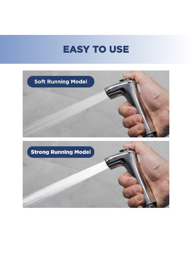 INNOV In Mecca Portable Bidet shattaf Set, Handheld Bidet Bottom Cleaner Sprayer with 3M long hose and universal adapter. Travel hygiene kit for muslims - Image 3