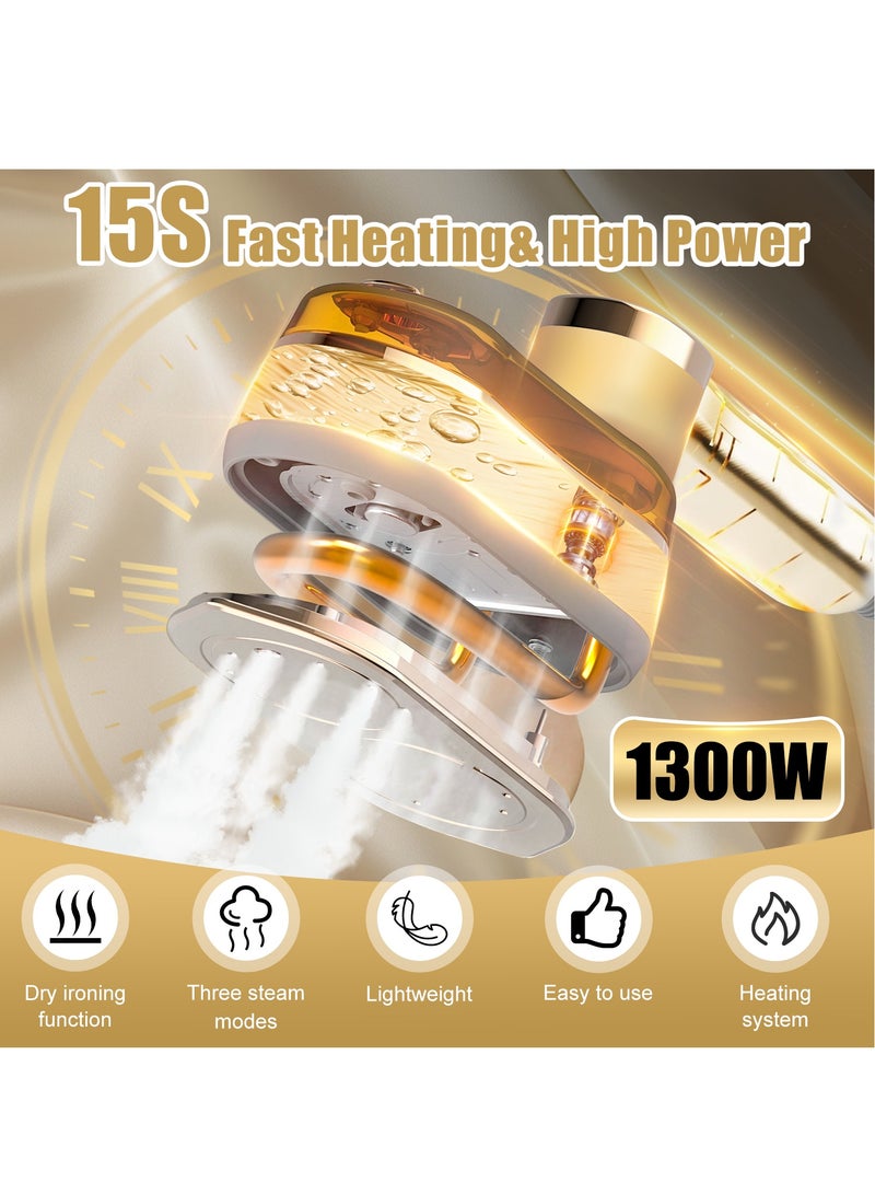 نكومي مكواة بخار محمولة للسفر، مكواة يدوية تدور 180 درجة مع شاشة LCD، ثلاث سرعات قابلة للتعديل، قوة 1200 واط، مكواة بخار مزدوجة الاستخدام جافة/رطبة، سعة خزان المياه 270 مل، مثالية للاستخدام المنزلي والسفر والمساكن الطلابية - Image 2