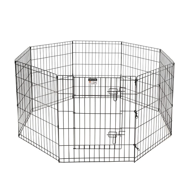 PETMAKER Dog Playpen - Foldable Metal Exercise Puppy Play Pen with 8 24x30in Panels - Indoor/Outdoor Pen with Door for Dogs, Cats or Small Animals by PETMAKER - Image 4