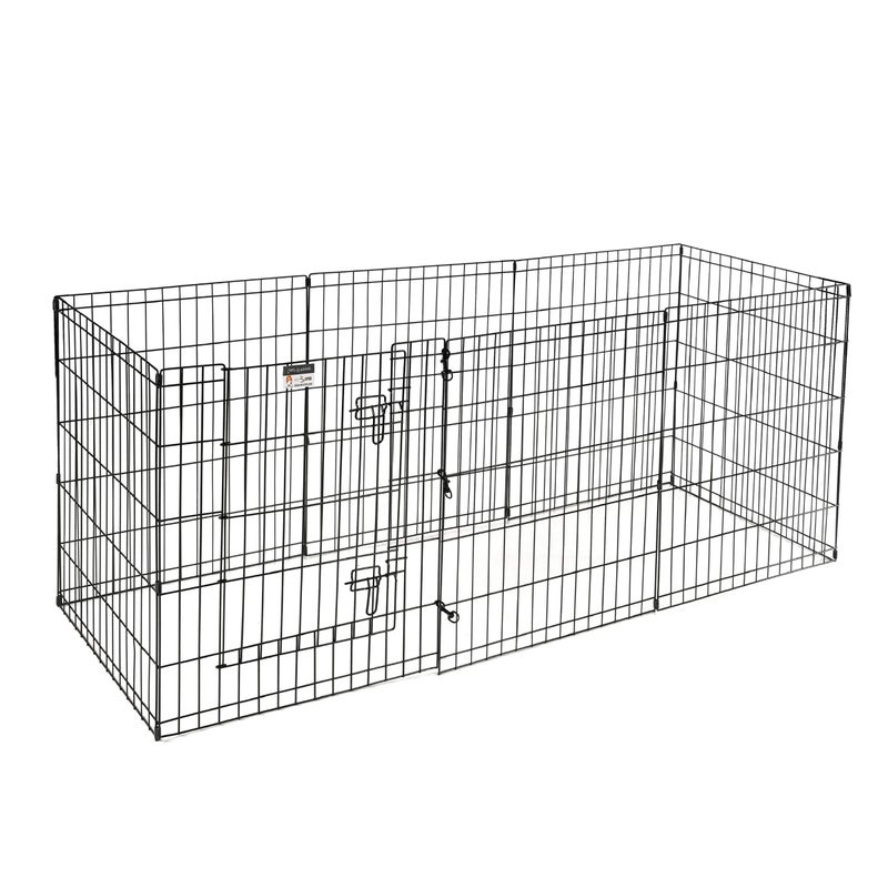 PETMAKER Dog Playpen - Foldable Metal Exercise Puppy Play Pen with 8 24x30in Panels - Indoor/Outdoor Pen with Door for Dogs, Cats or Small Animals by PETMAKER - Image 5