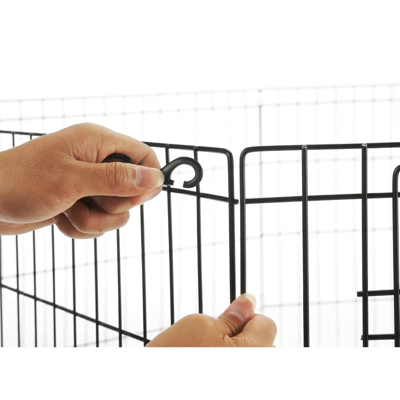 PETMAKER Dog Playpen - Foldable Metal Exercise Puppy Play Pen with 8 24x30in Panels - Indoor/Outdoor Pen with Door for Dogs, Cats or Small Animals by PETMAKER - Image 3