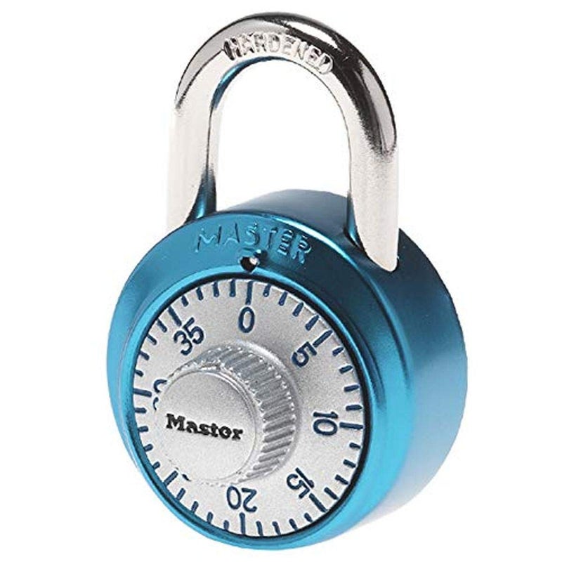 Master Lock Master Lock 1561DLTBLU Locker Lock Combination Padlock, 1 Pack, Light Blue  - Image 1